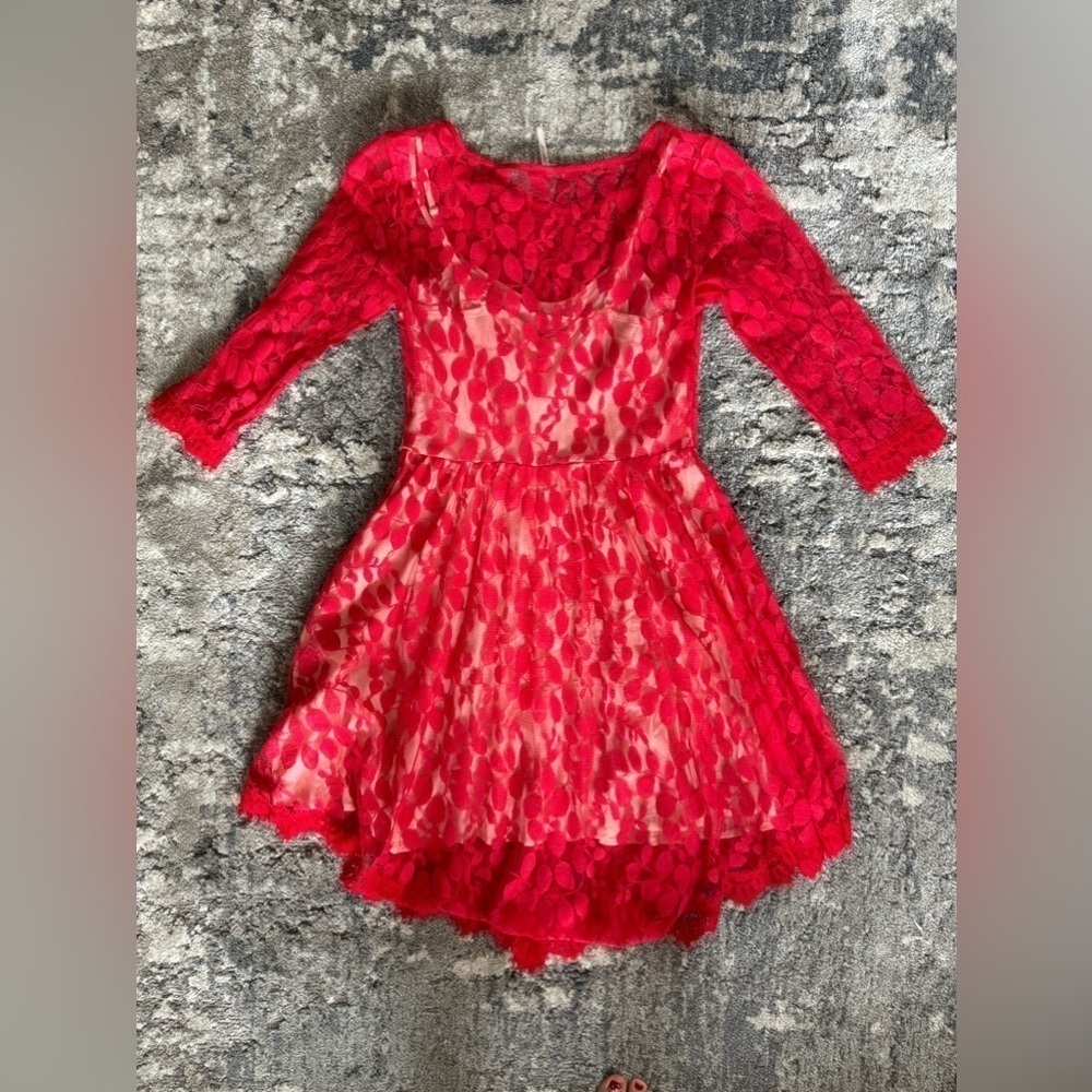 Free People Floral Mesh Lace Dress - Picture 7 of 9